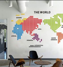 办公室世界地图制作