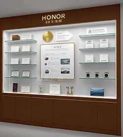 荣誉展示柜展示墙设计