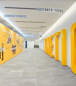 商业大厅文化展示墙设计