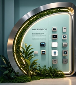 绿色科技文化墙展示设计